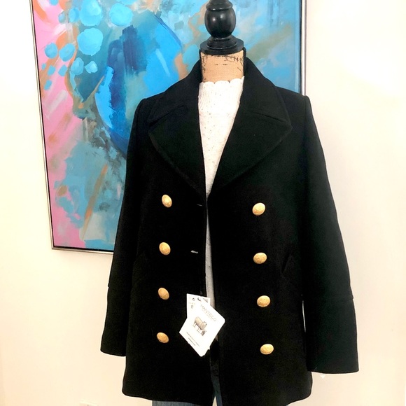 Double Breasted Wool Peacoat - Picture 2 of 12